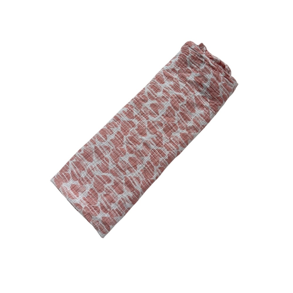 aden + anais essentials Pink White Leopard Cotton Muslin Swaddle Blanket